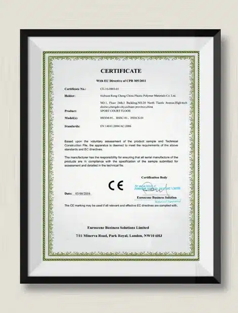 Huasu CE Certificate