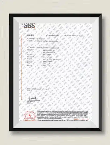 Huasu SGS Certificate