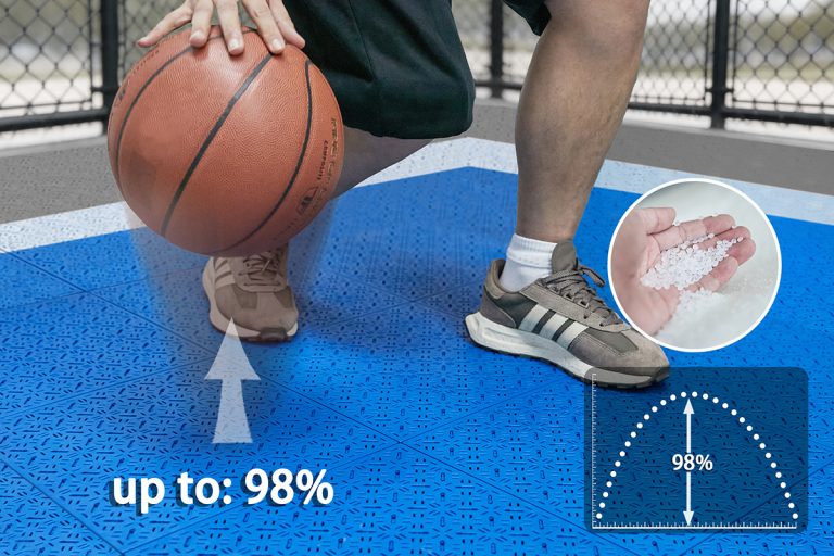 Excellent Ball Bounce Huasutile basketball court tiles